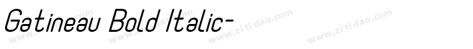 Gatineau Bold Italic字体转换